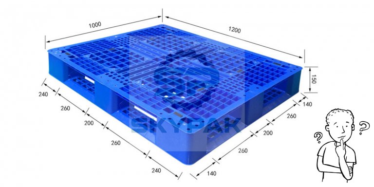 Kích thước pallet nhựa phổ biến